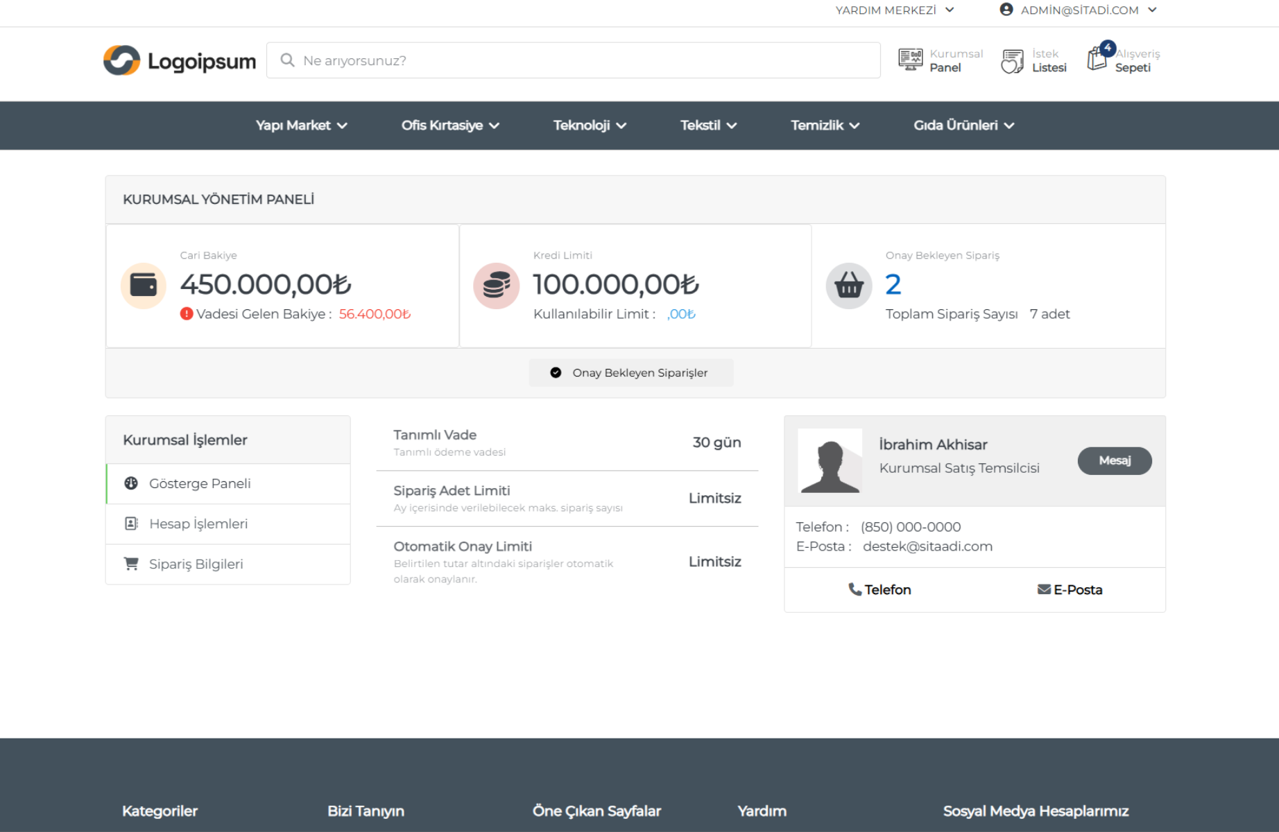 Dashboard Interface