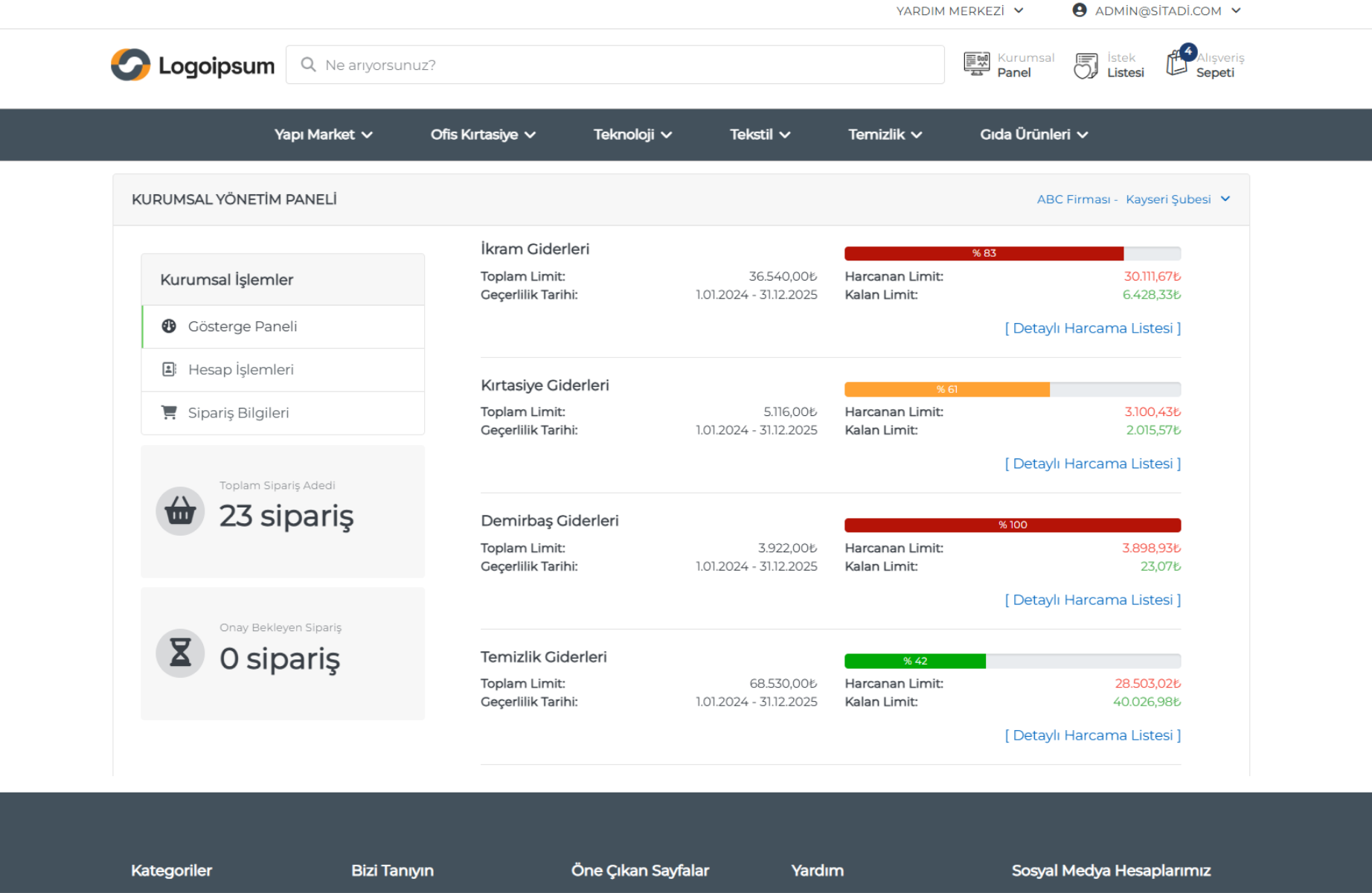 Dashboard Interface